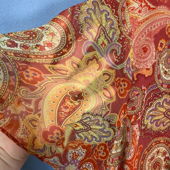 Vintage New York Co Womens 100% Silk Babydoll Top Size 3X Fairy Lace Trim Mesh - Picture 2 of 11